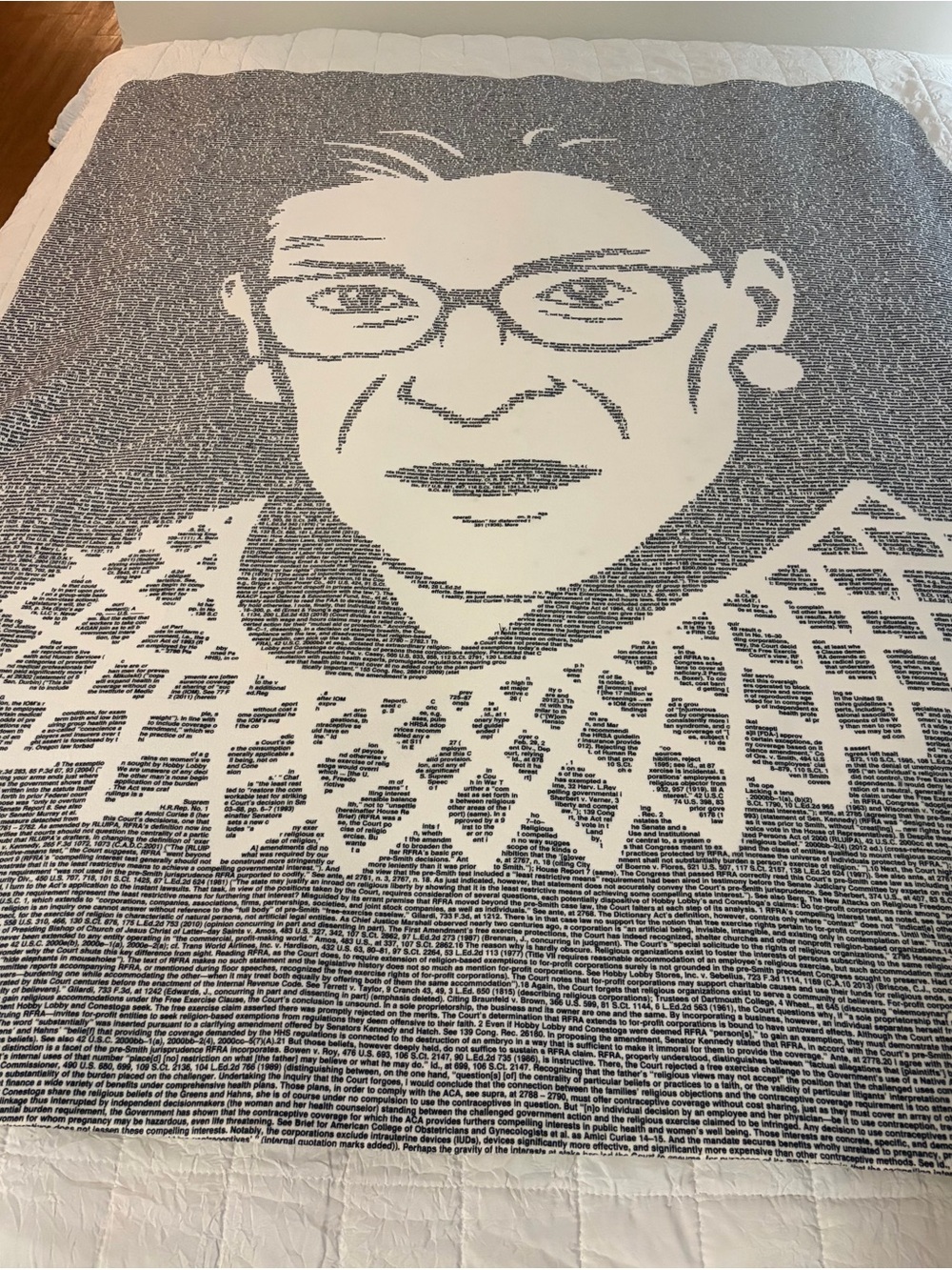 Ruth Bader Ginsburg Legal Dissents Sherpa fleece Throw Blanket by Litographs RBG